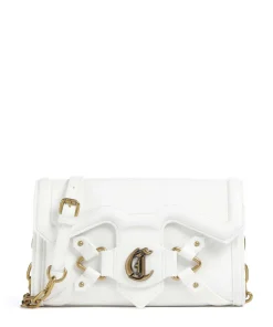 Crossed Laces Umhängetasche Lederimitat weiß