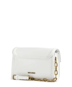 Crossed Laces Umhängetasche Lederimitat weiß