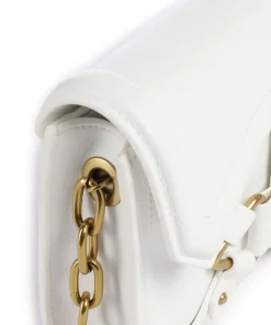 Crossed Laces Umhängetasche Lederimitat weiß