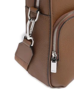 Crosstown Aktentasche 14″ genarbtes Rindsleder braun