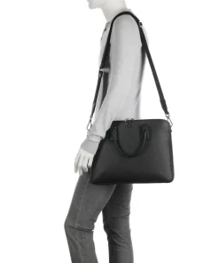 Crosstown Aktentasche genarbtes Rindsleder schwarz