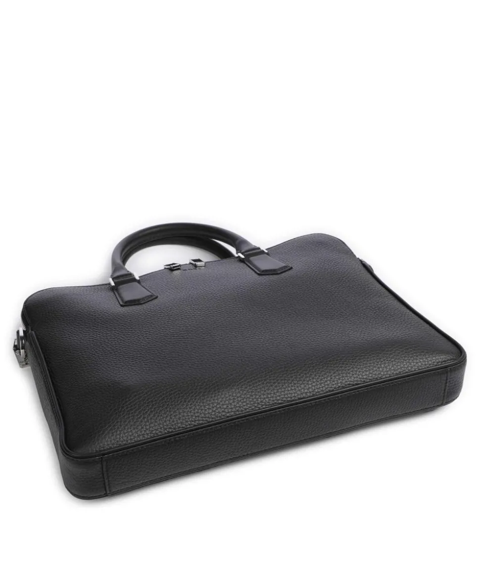 Crosstown Aktentasche genarbtes Rindsleder schwarz