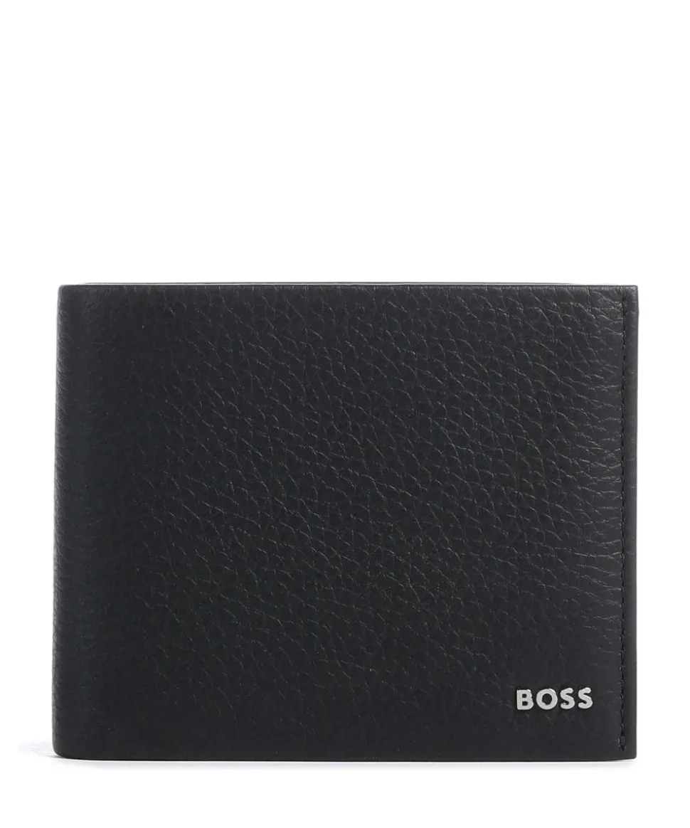 Crosstown Geldbörse genarbtes Rindsleder schwarz