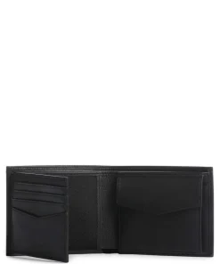 Crosstown Geldbörse genarbtes Rindsleder schwarz