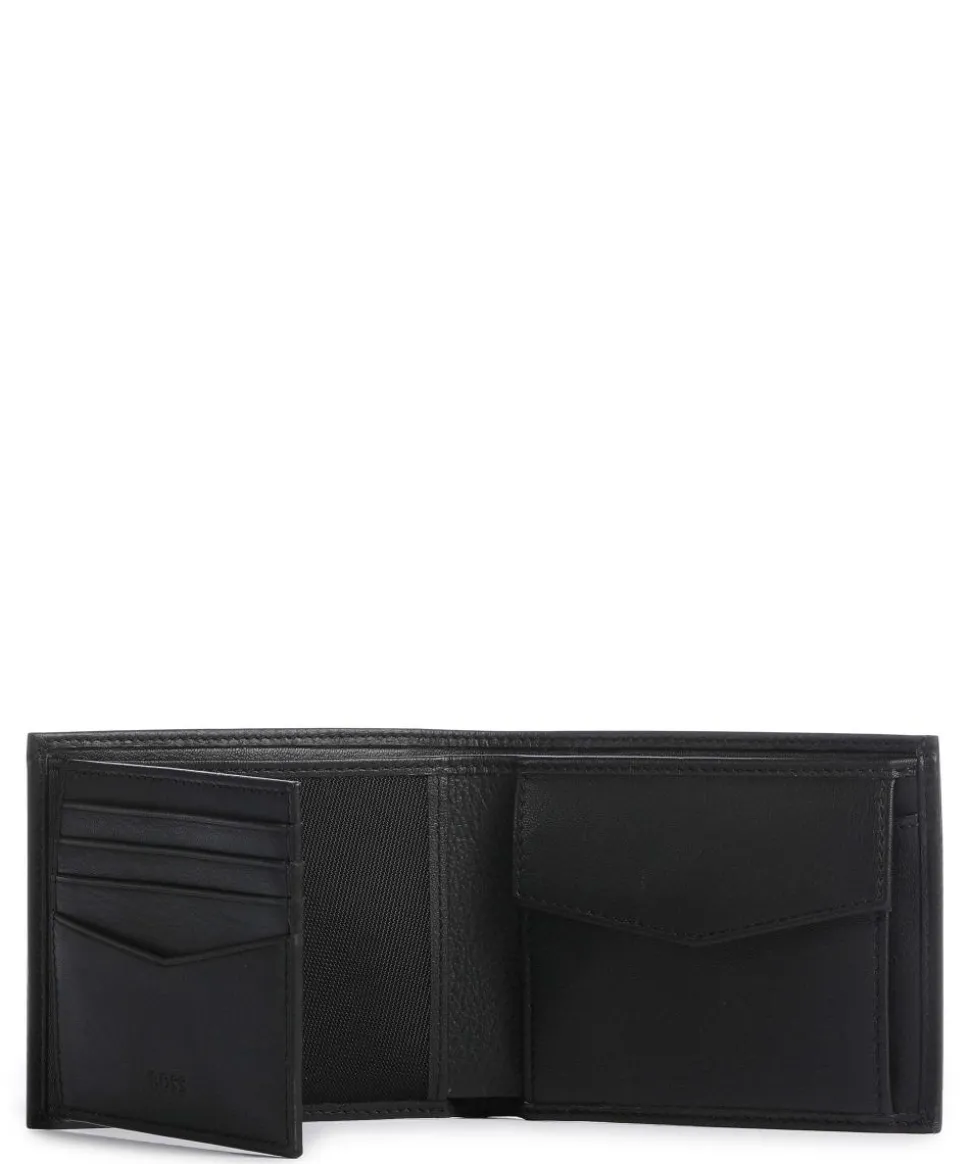 Crosstown Geldbörse genarbtes Rindsleder schwarz