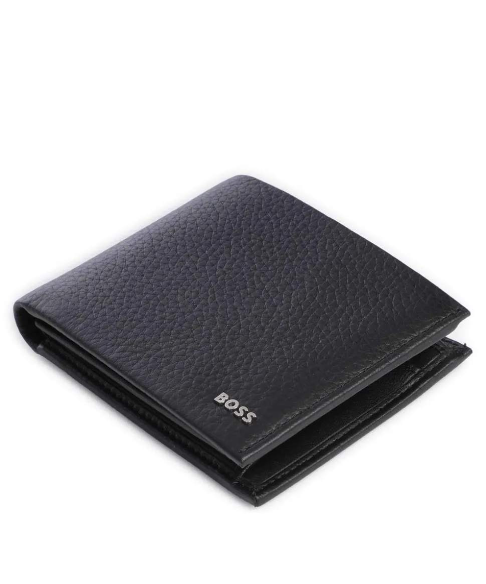 Crosstown Geldbörse genarbtes Rindsleder schwarz