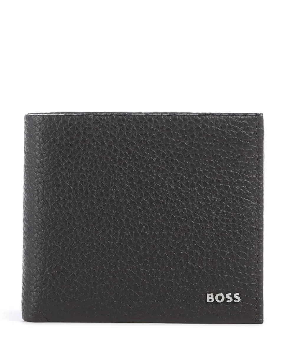 Crosstown Geldbörse genarbtes Rindsleder dunkelbraun