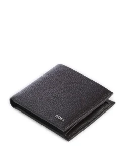 Crosstown Geldbörse genarbtes Rindsleder dunkelbraun