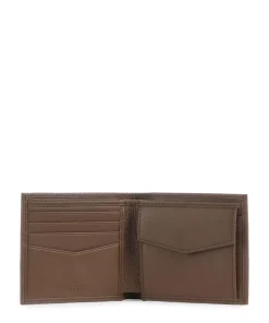 Crosstown Geldbörse genarbtes Rindsleder braun