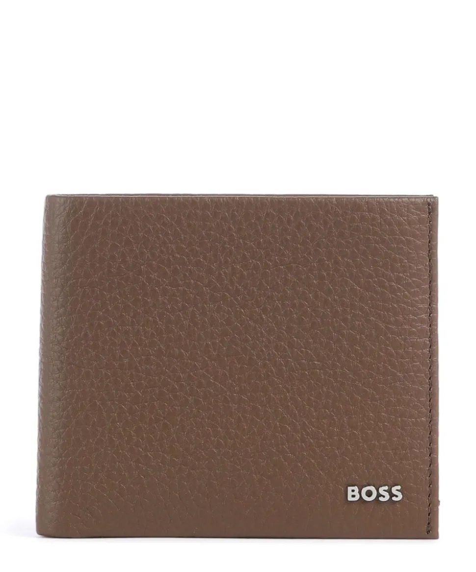 Crosstown Kreditkartenetui genarbtes Rindsleder braun