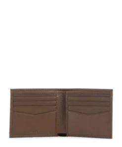 Crosstown Kreditkartenetui genarbtes Rindsleder braun