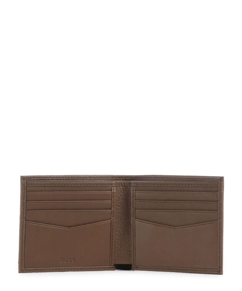 Crosstown Kreditkartenetui genarbtes Rindsleder braun