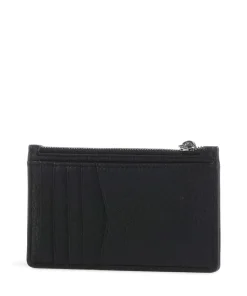 Crosstown Kreditkartenetui genarbtes Leder schwarz