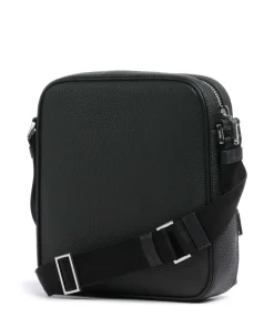 Crosstown Umhängetasche genarbtes Rindsleder schwarz