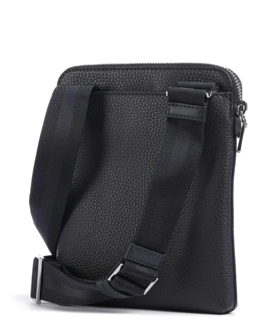 Crosstown Umhängetasche genarbtes Rindsleder navy