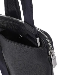 Crosstown Umhängetasche genarbtes Rindsleder navy