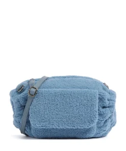 Cuddle Schultertasche Kunstfell hellblau