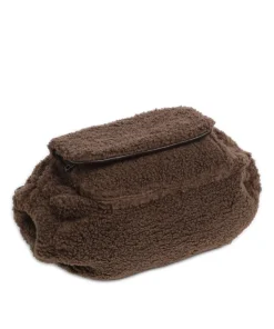 Cuddle Schultertasche Kunstfell braun