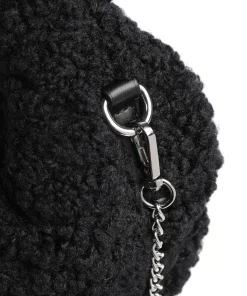 Curls Dagmar Beuteltasche Baumwolle, Kunstfell schwarz