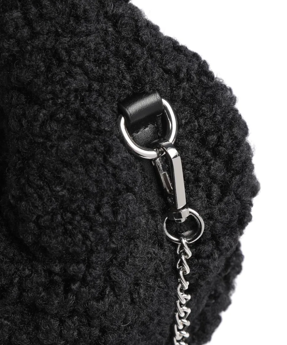 Curls Dagmar Beuteltasche Baumwolle, Kunstfell schwarz