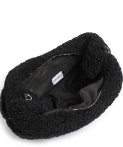 Curls Dagmar Beuteltasche Baumwolle, Kunstfell schwarz