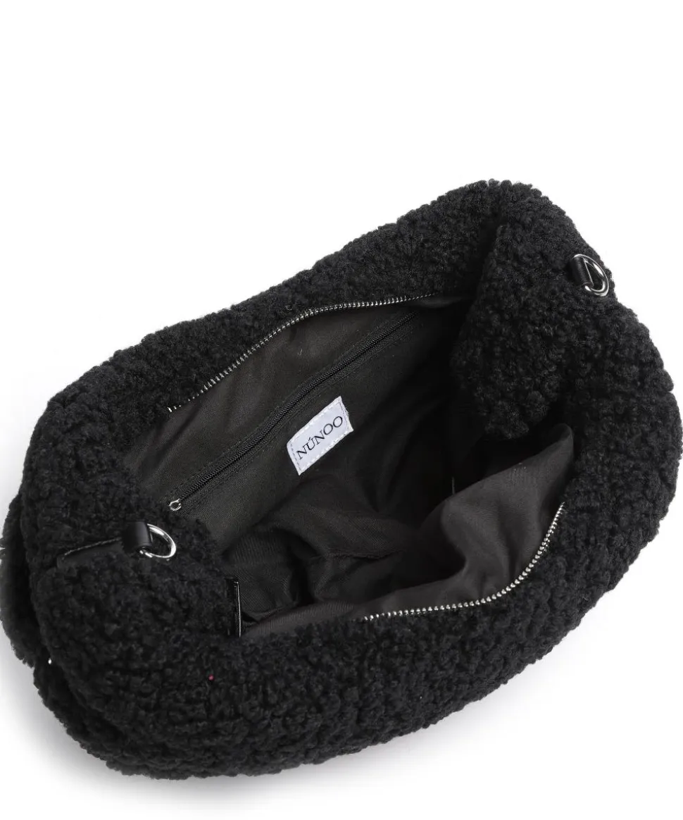 Curls Dagmar Beuteltasche Baumwolle, Kunstfell schwarz