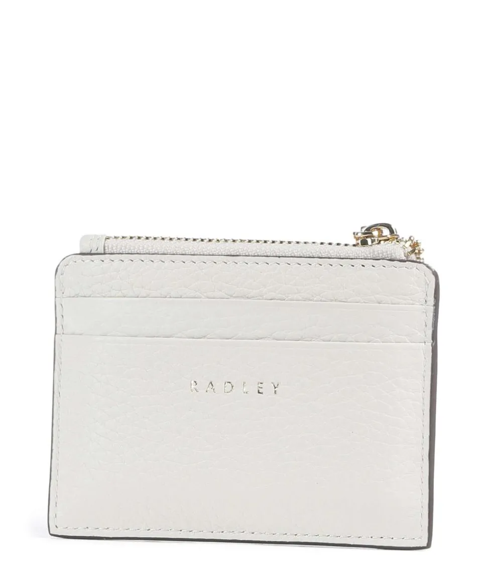 Cut Out Floral Kreditkartenetui genarbtes Rindsleder weiß