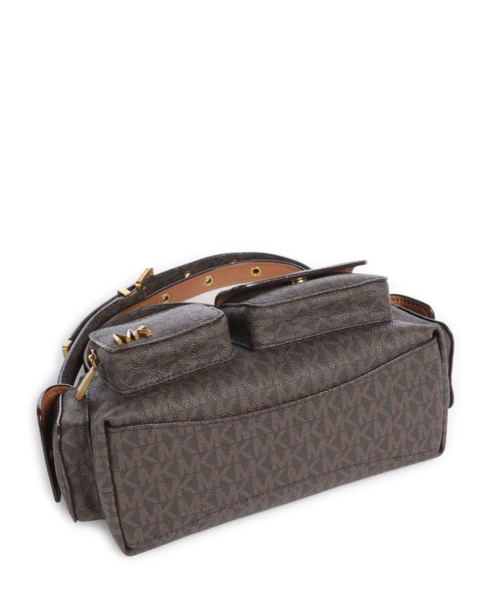 Dakota Small Umhängetasche Lederimitat dunkelbraun