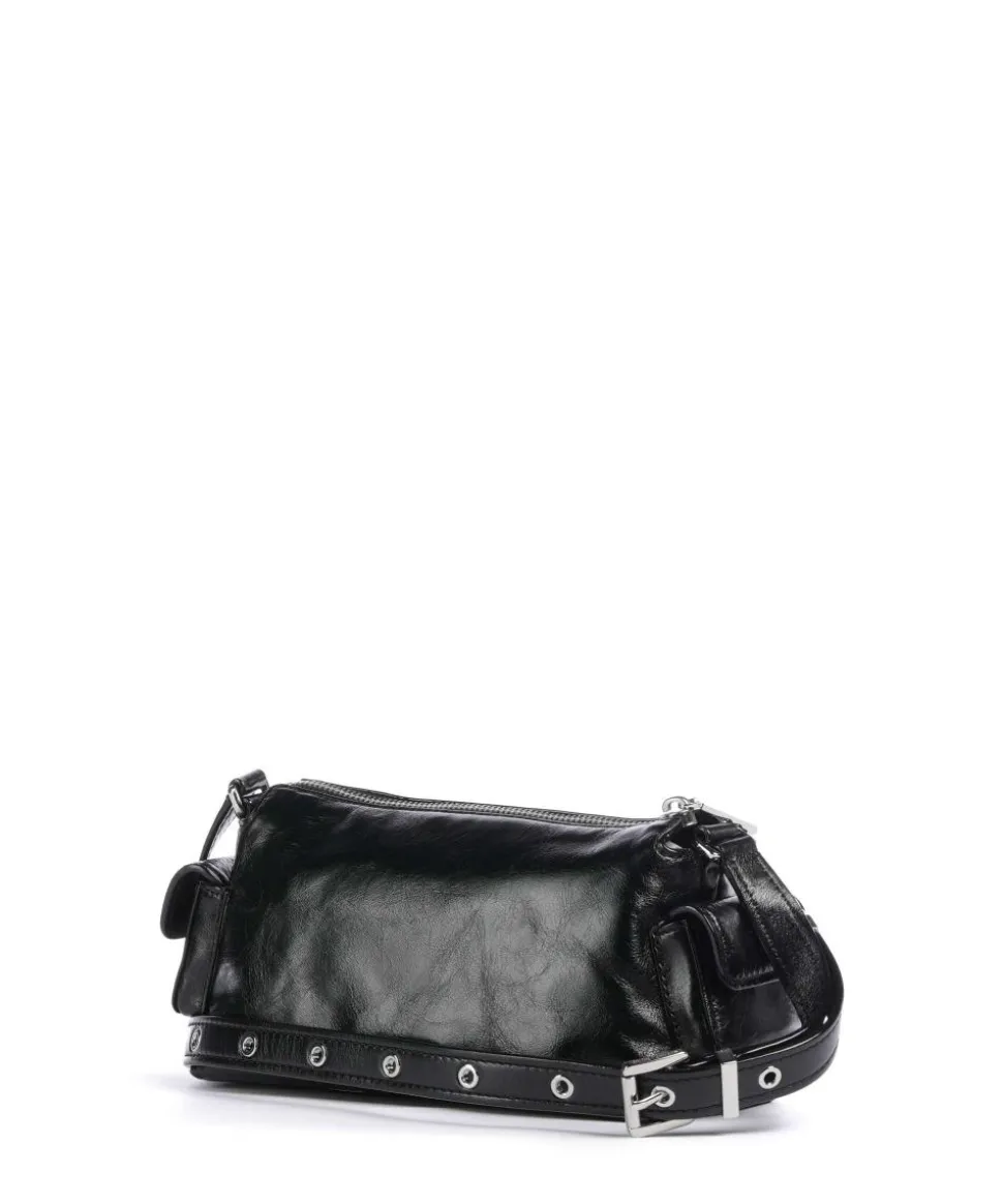 Dakota Small Umhängetasche fein genarbtes Rindsleder schwarz