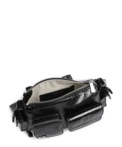 Dakota Small Umhängetasche fein genarbtes Rindsleder schwarz