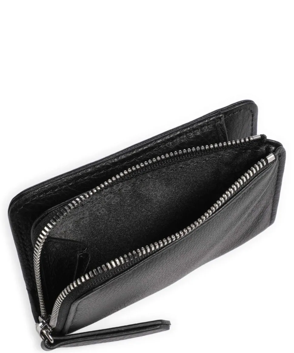 Dalia Hamburg Geldbörse weiches Rindsleder schwarz