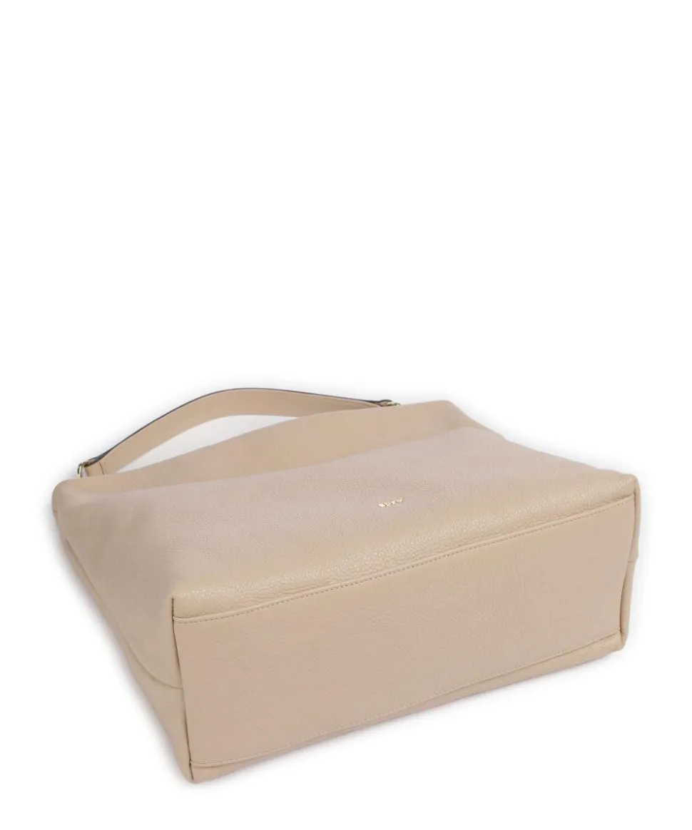 Dalia Kaia Beuteltasche genarbtes Rindsleder beige