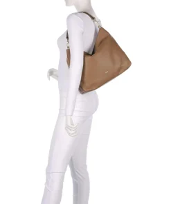 Dalia Kaia Beuteltasche genarbtes Leder camel