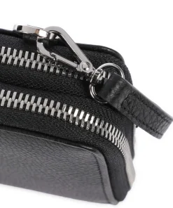 Dalia Lia Geldbörse genarbtes Leder schwarz