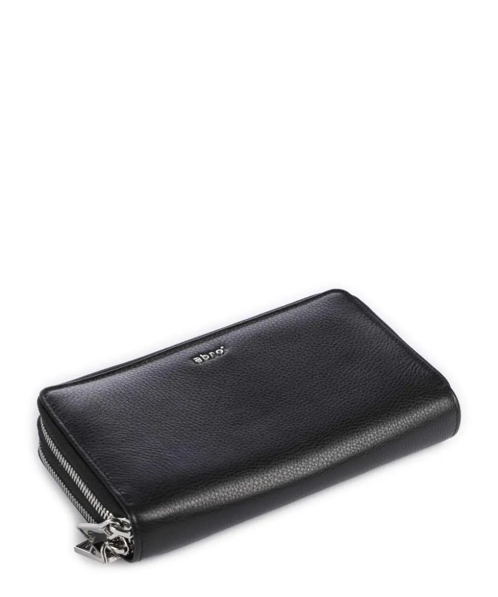 Dalia Lia Geldbörse genarbtes Leder schwarz