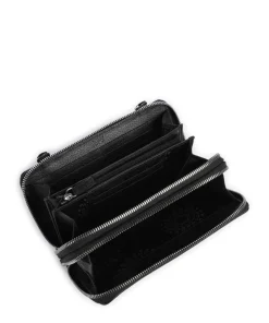 Dalia Lia Geldbörse genarbtes Leder schwarz