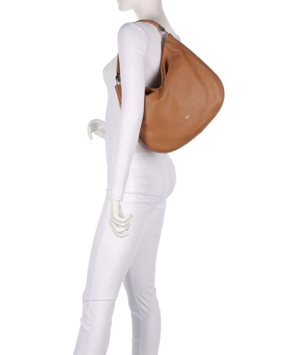 Dalia Mia Beuteltasche genarbtes Leder braun