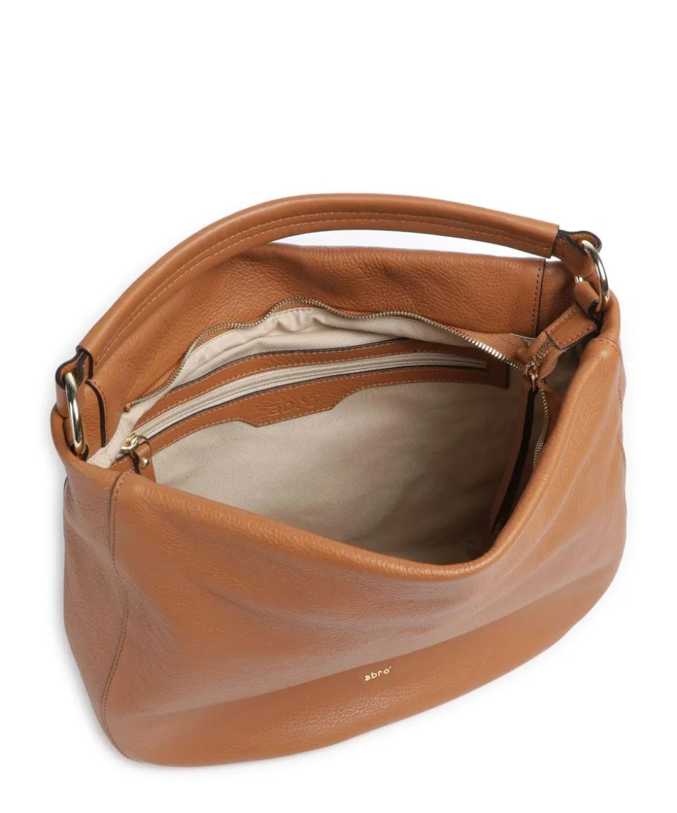 Dalia Mia Beuteltasche genarbtes Leder braun