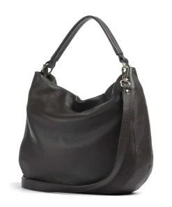 Dalia Mia Beuteltasche genarbtes Leder dunkelbraun