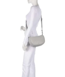 Dalia Mina Umhängetasche genarbtes Rindsleder hellgrau