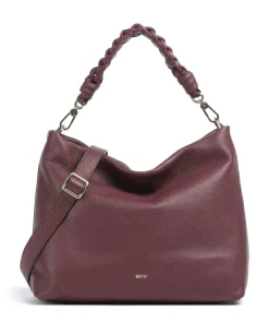 Dalia Soley Beuteltasche genarbtes Leder bordeaux