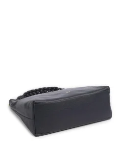 Dalia Soley Beuteltasche genarbtes Leder navy