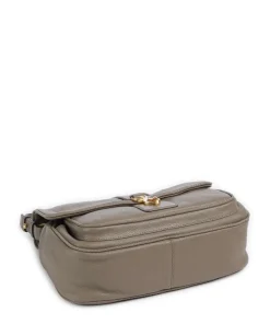 Dalia Star Saddle Beuteltasche genarbtes Leder taupe