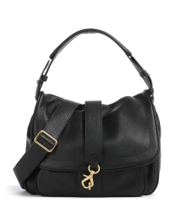 Dalia Star Saddle Beuteltasche genarbtes Rindsleder schwarz