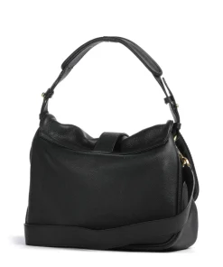 Dalia Star Saddle Beuteltasche genarbtes Rindsleder schwarz