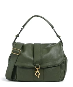 Dalia Star Saddle Beuteltasche genarbtes Leder khaki