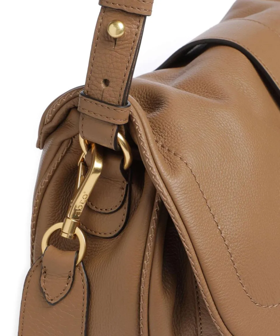 Dalia Star Saddle Beuteltasche genarbtes Leder cognac