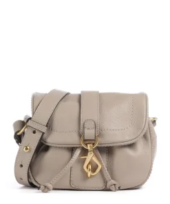 Dalia Star Saddle Umhängetasche genarbtes Leder beige