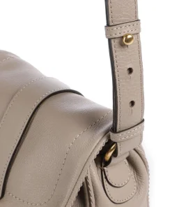 Dalia Star Saddle Umhängetasche genarbtes Leder beige