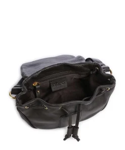 Dalia Star Saddle Umhängetasche genarbtes Leder dunkelbraun